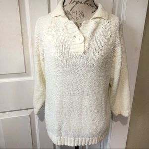 Vintage 80s Diane Von Furstenberg 3/4 Sleeve Sweater